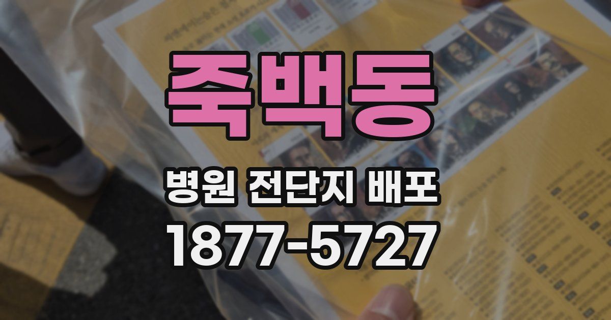 죽백동 병원 전단지 배포