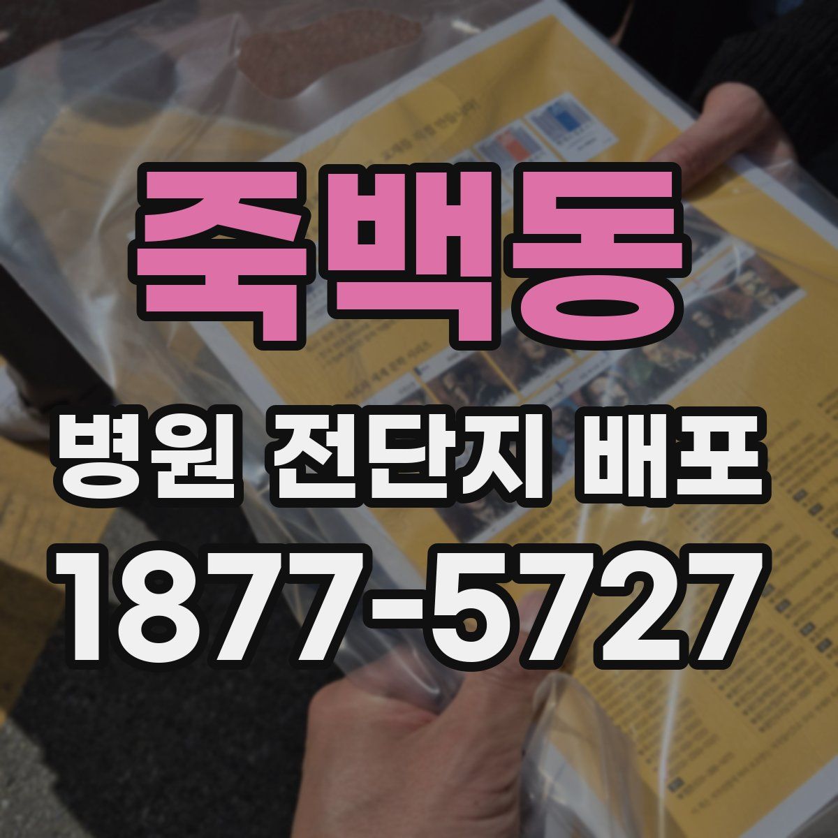 죽백동 병원 전단지 배포