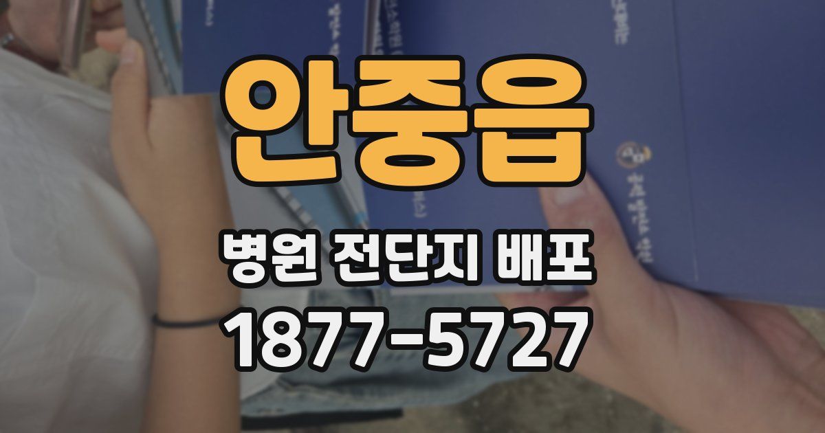 안중읍 병원 전단지 배포