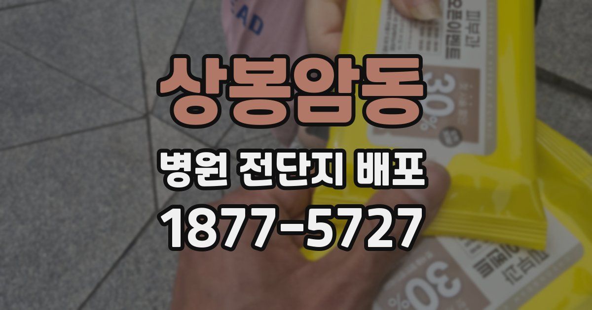 상봉암동 병원 전단지 배포
