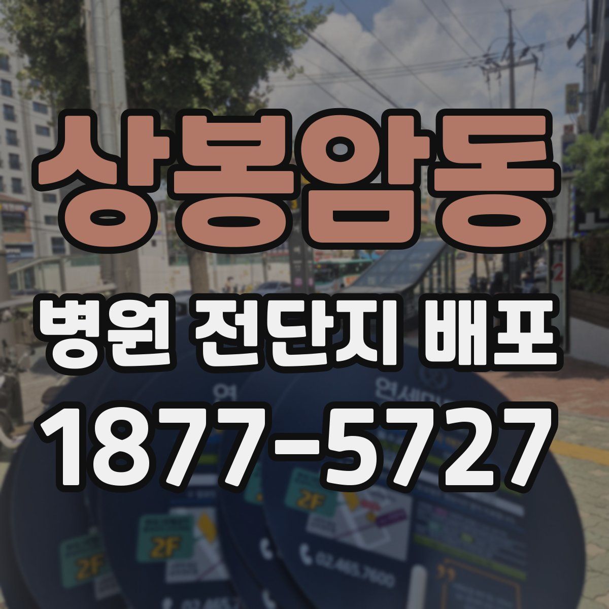 상봉암동 병원 전단지 배포