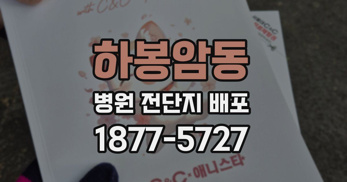 하봉암동 병원 전단지 배포