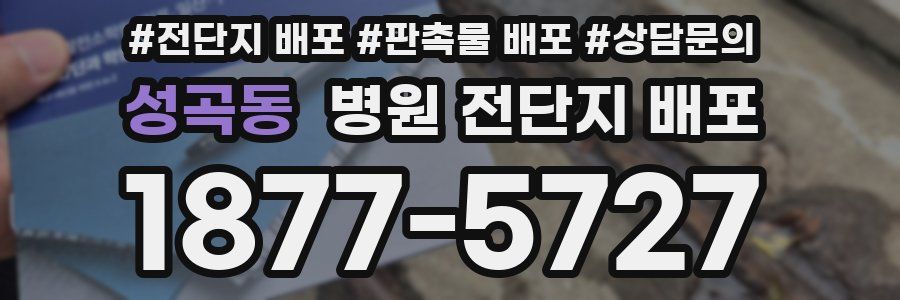 성곡동 병원 전단지 배포