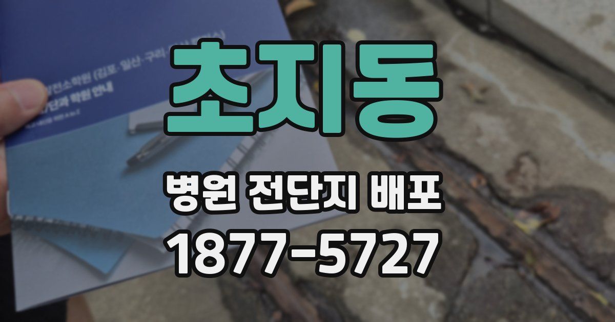 초지동 병원 전단지 배포