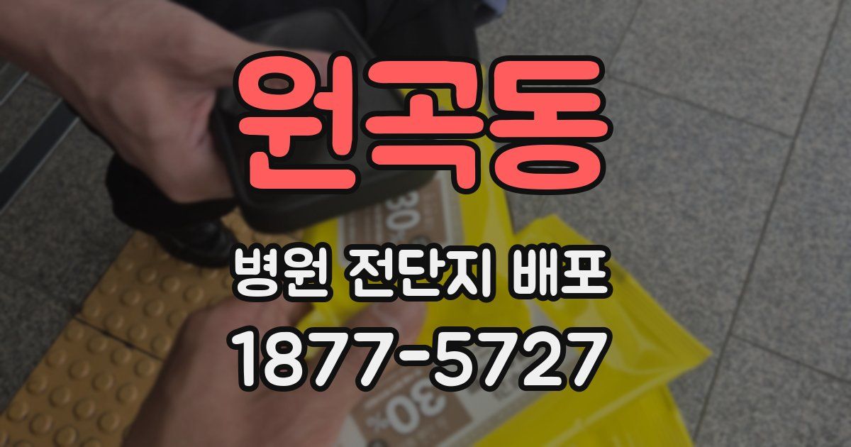 원곡동 병원 전단지 배포