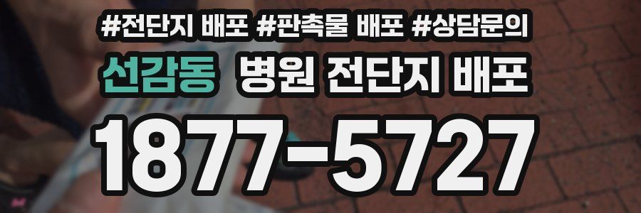 선감동 병원 전단지 배포
