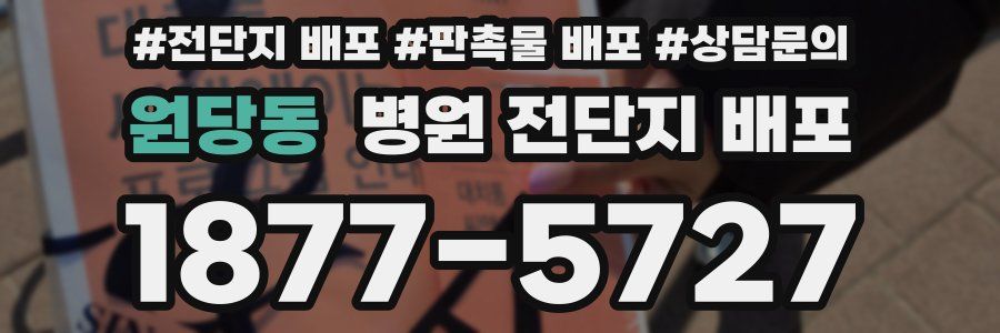 원당동 병원 전단지 배포