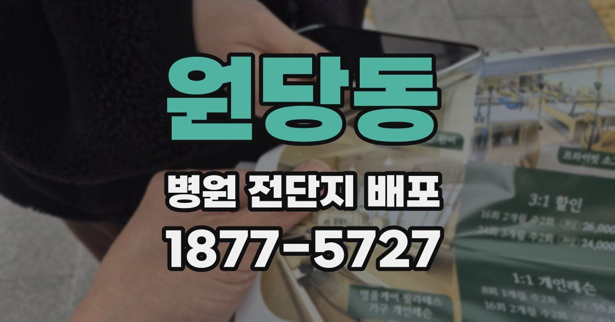 원당동 병원 전단지 배포