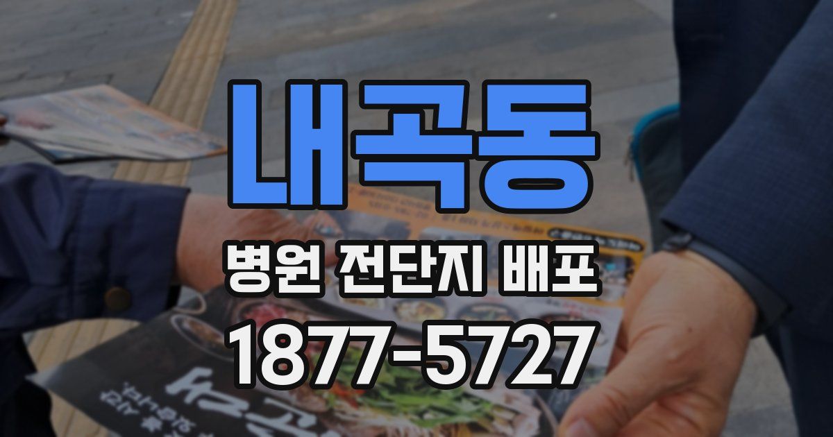 내곡동 병원 전단지 배포