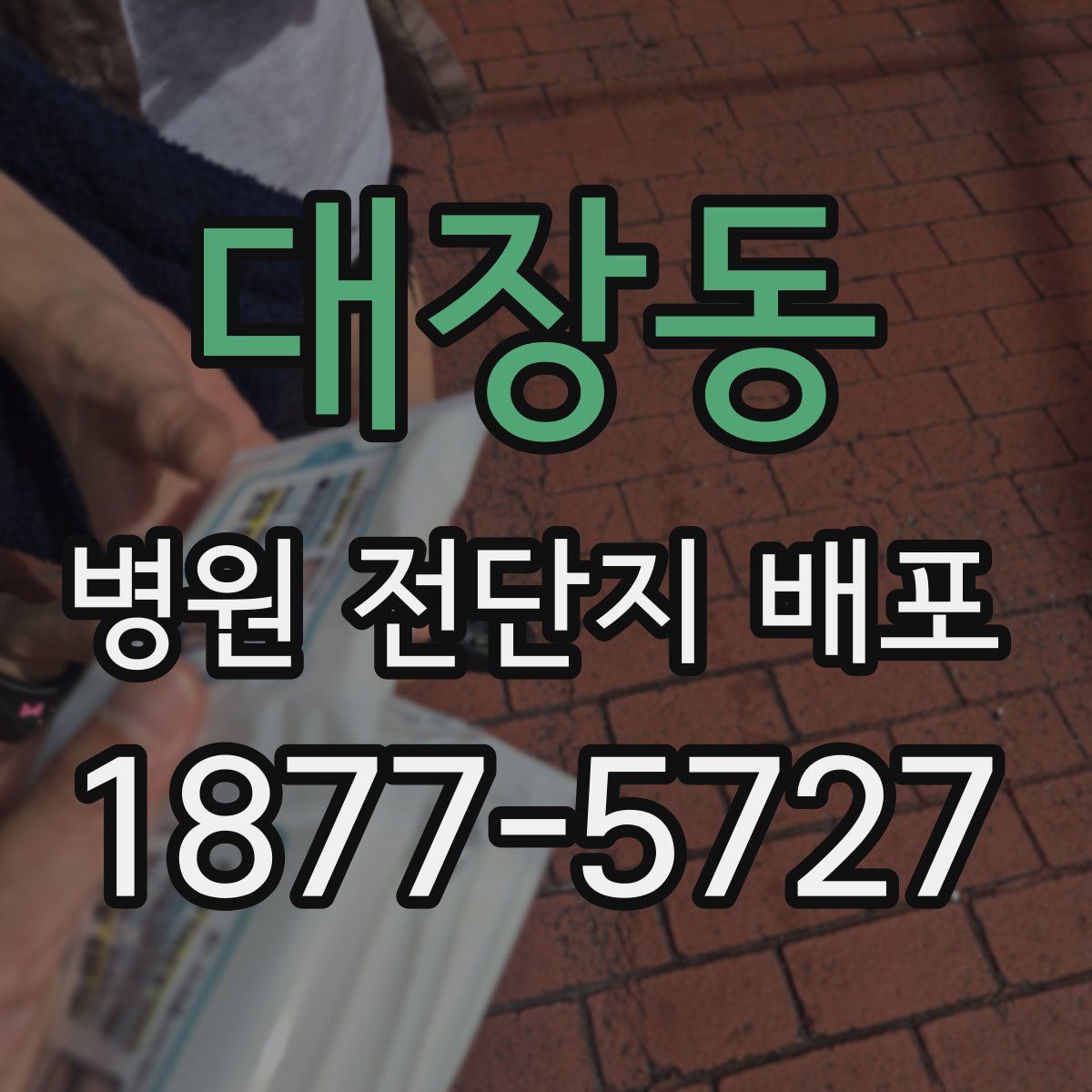 대장동 병원 전단지 배포