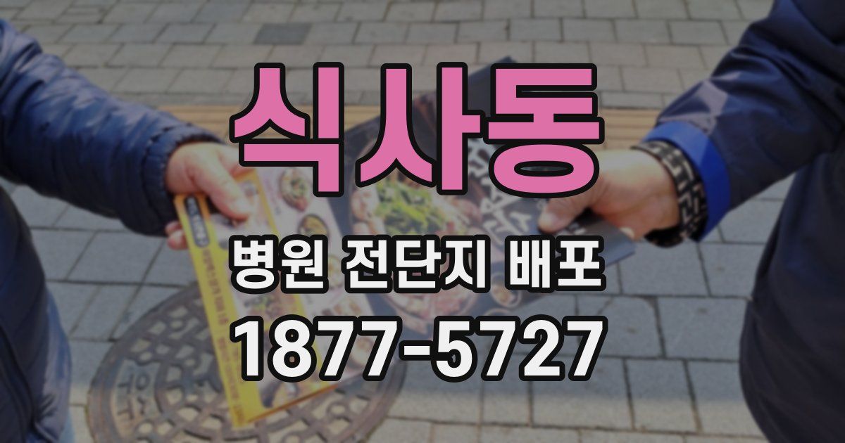 식사동 병원 전단지 배포