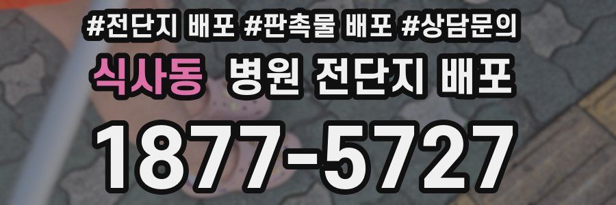 식사동 병원 전단지 배포