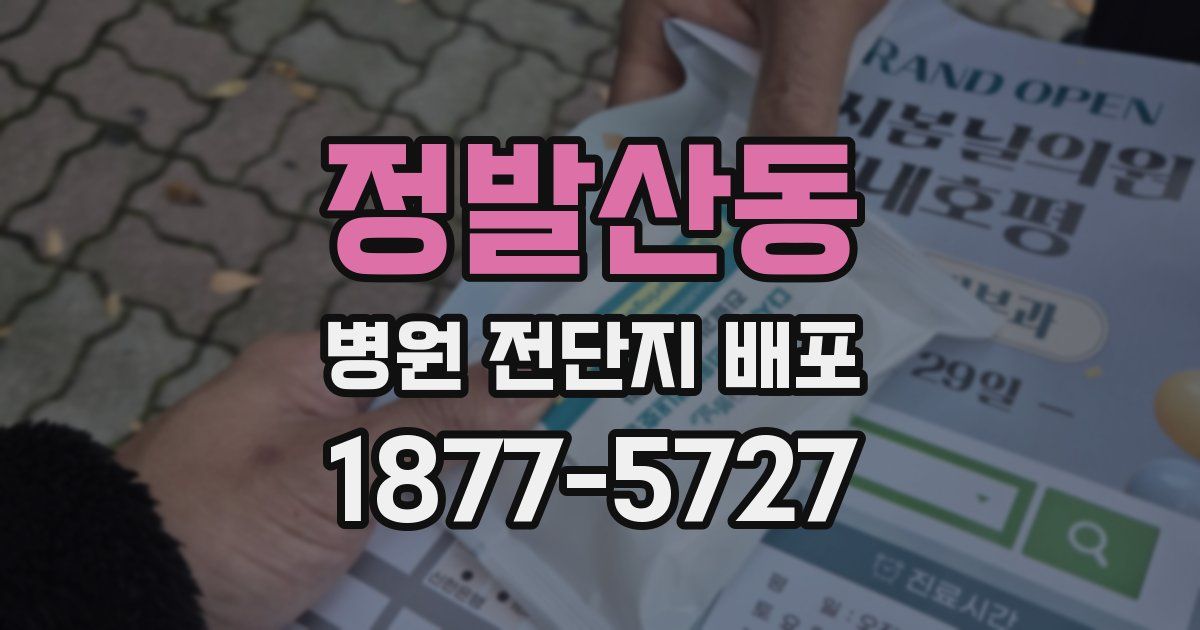 정발산동 병원 전단지 배포