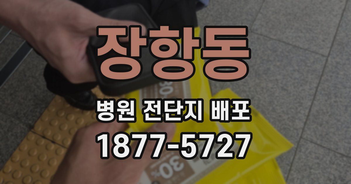 장항동 병원 전단지 배포