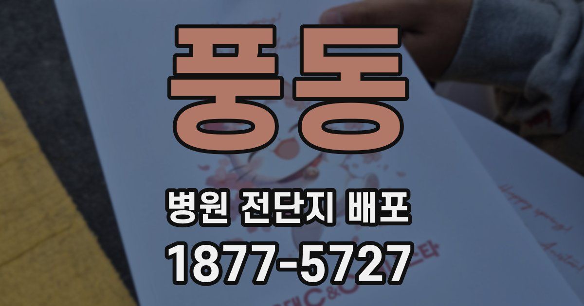 풍동 병원 전단지 배포