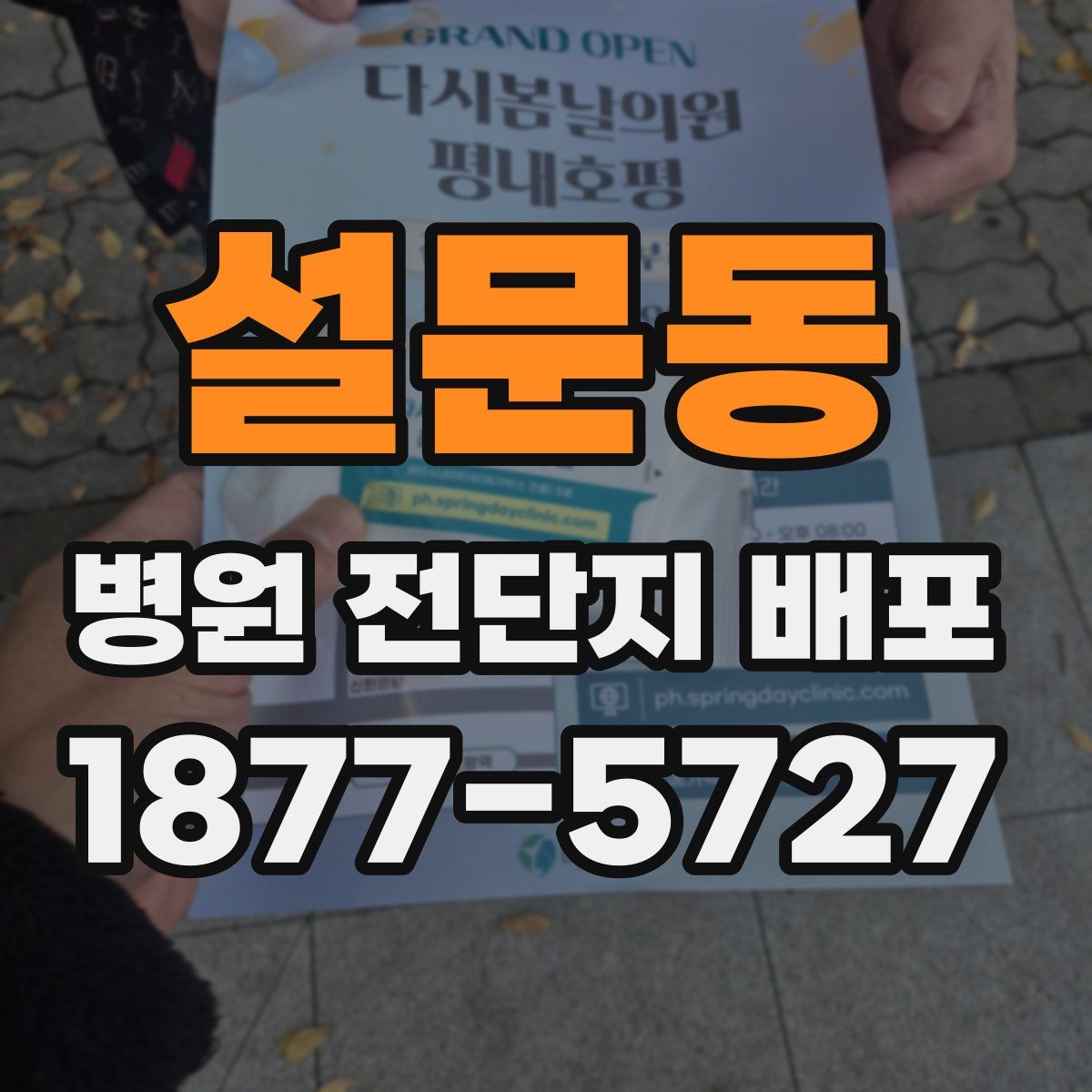 설문동 병원 전단지 배포