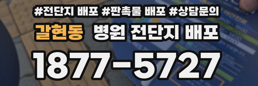 갈현동 병원 전단지 배포