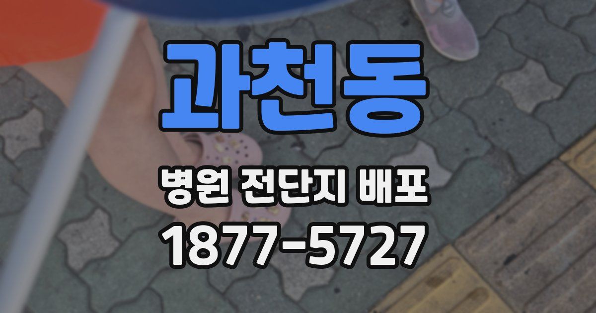 과천동 병원 전단지 배포