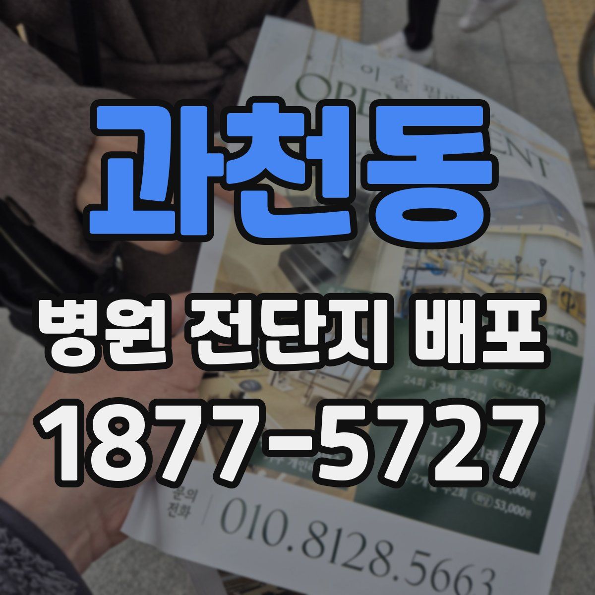 과천동 병원 전단지 배포