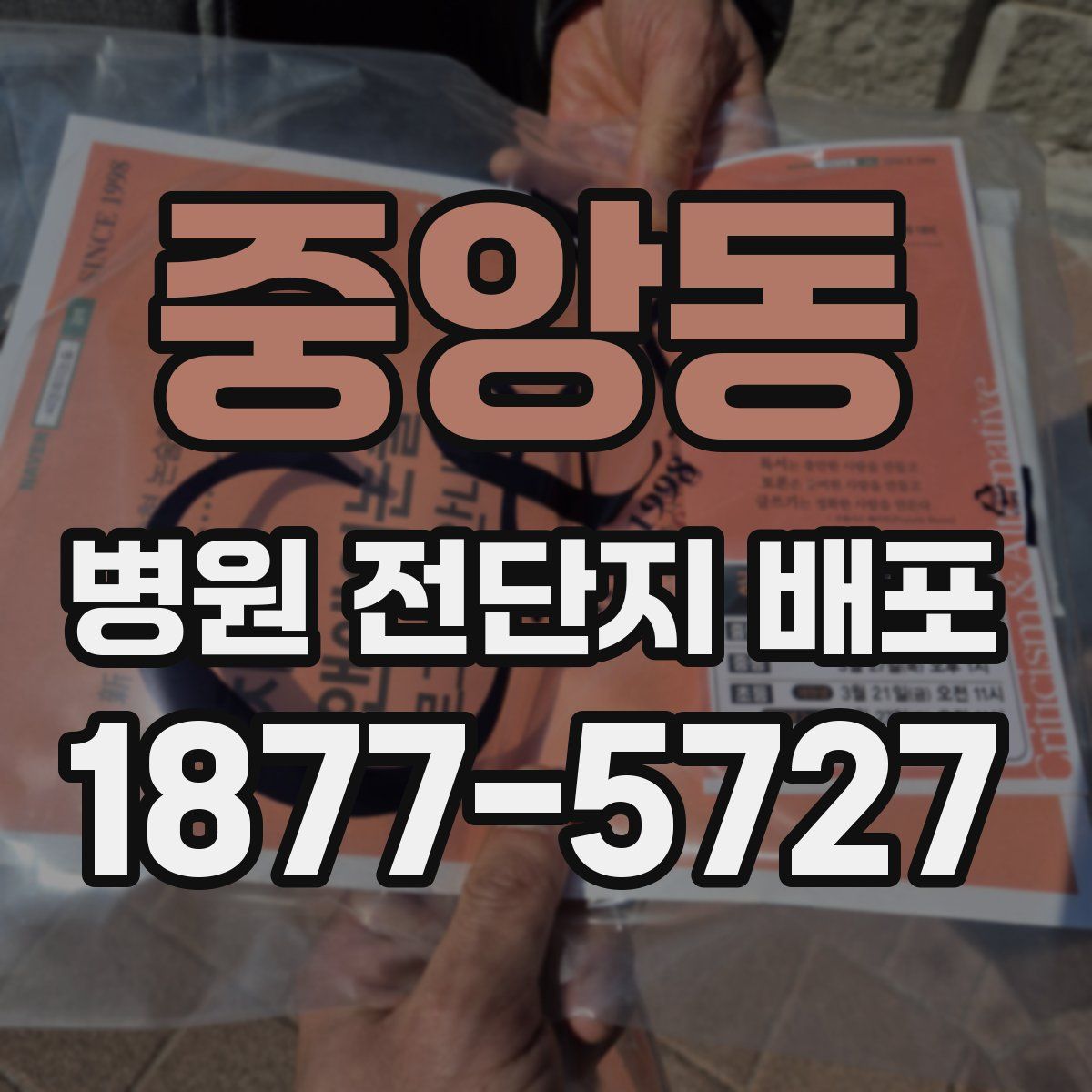중앙동 병원 전단지 배포