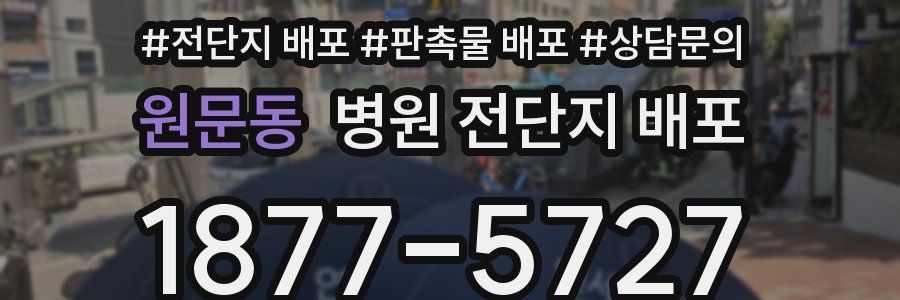 원문동 병원 전단지 배포