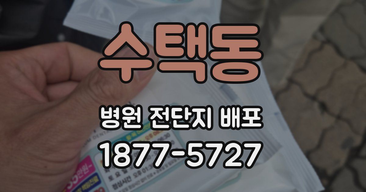 수택동 병원 전단지 배포