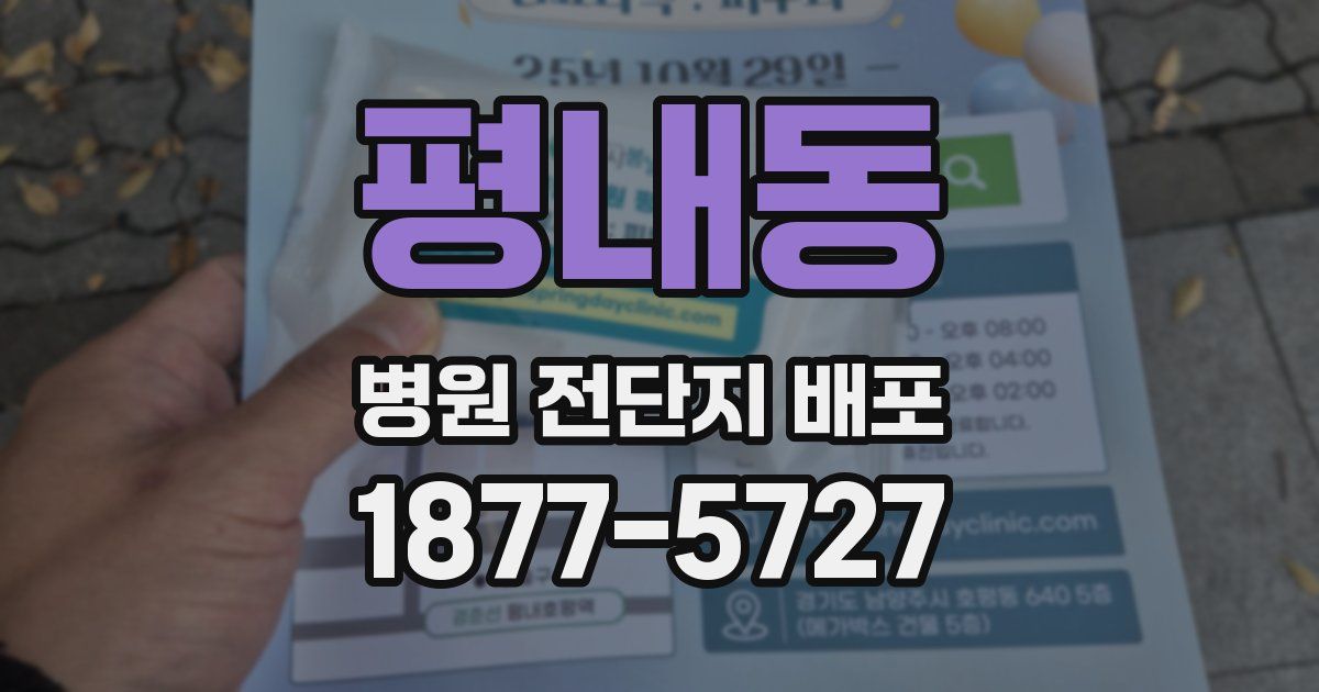 평내동 병원 전단지 배포