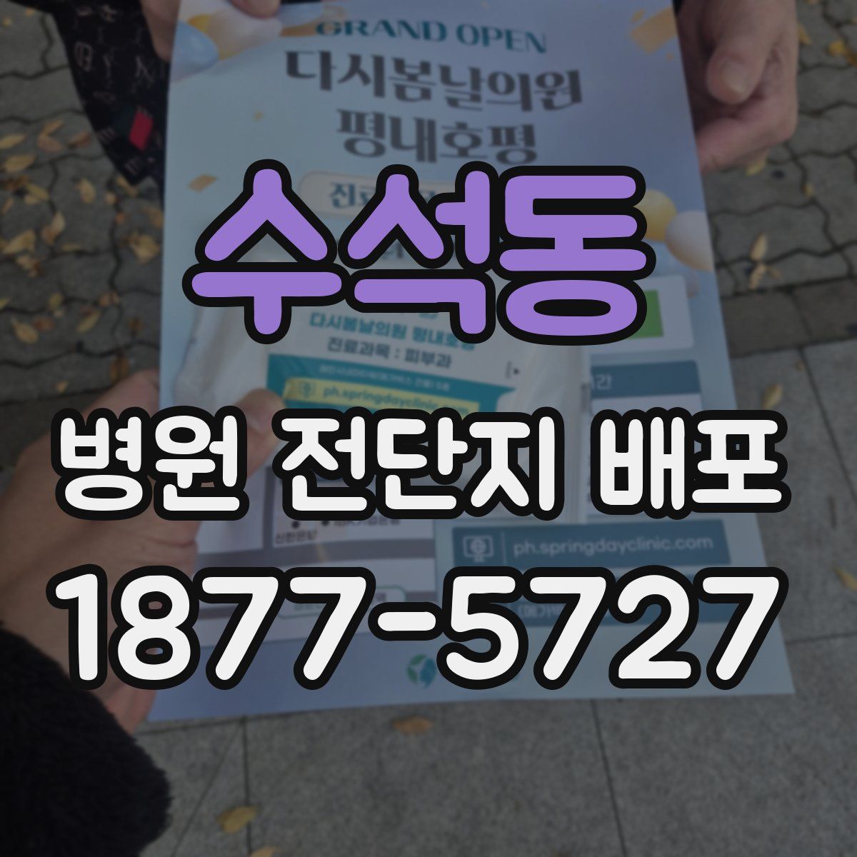 수석동 병원 전단지 배포