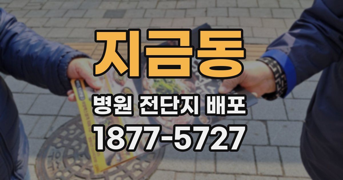 지금동 병원 전단지 배포