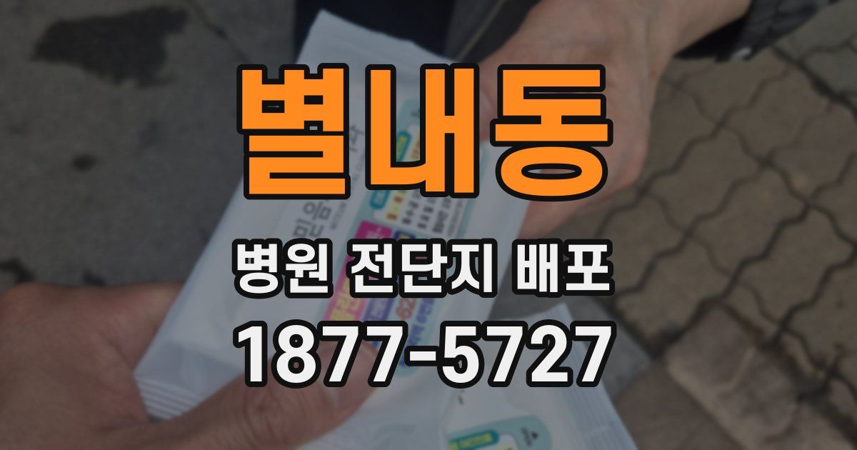 별내동 병원 전단지 배포