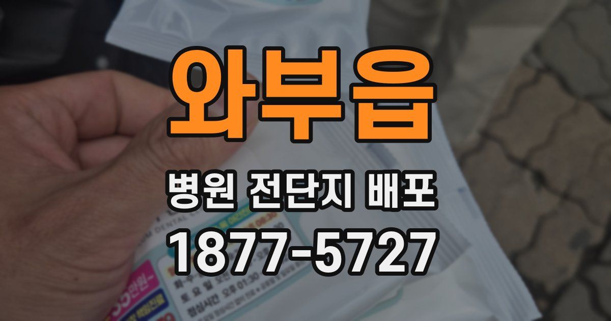와부읍 병원 전단지 배포