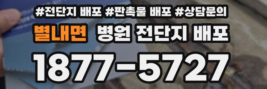 별내면 병원 전단지 배포