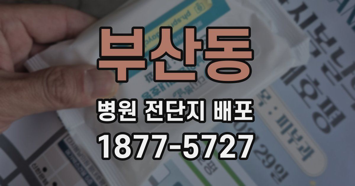 부산동 병원 전단지 배포