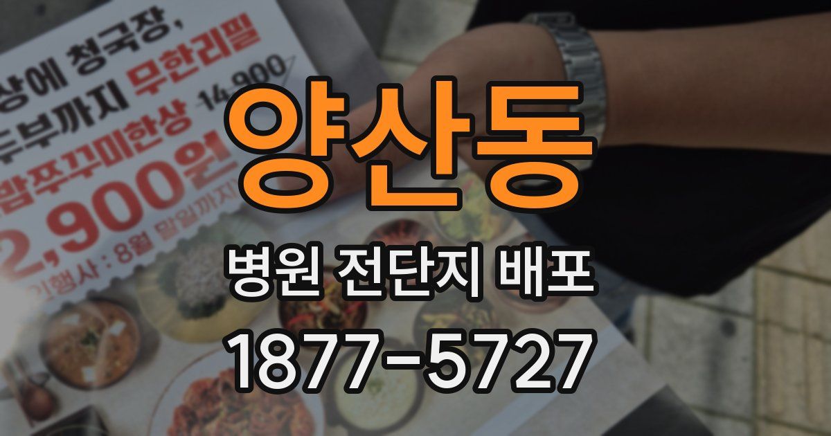 양산동 병원 전단지 배포