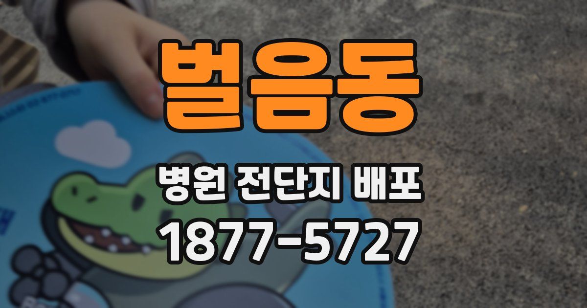 벌음동 병원 전단지 배포