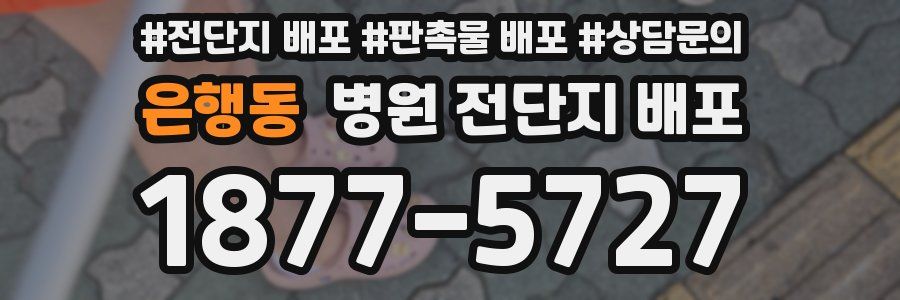 은행동 병원 전단지 배포
