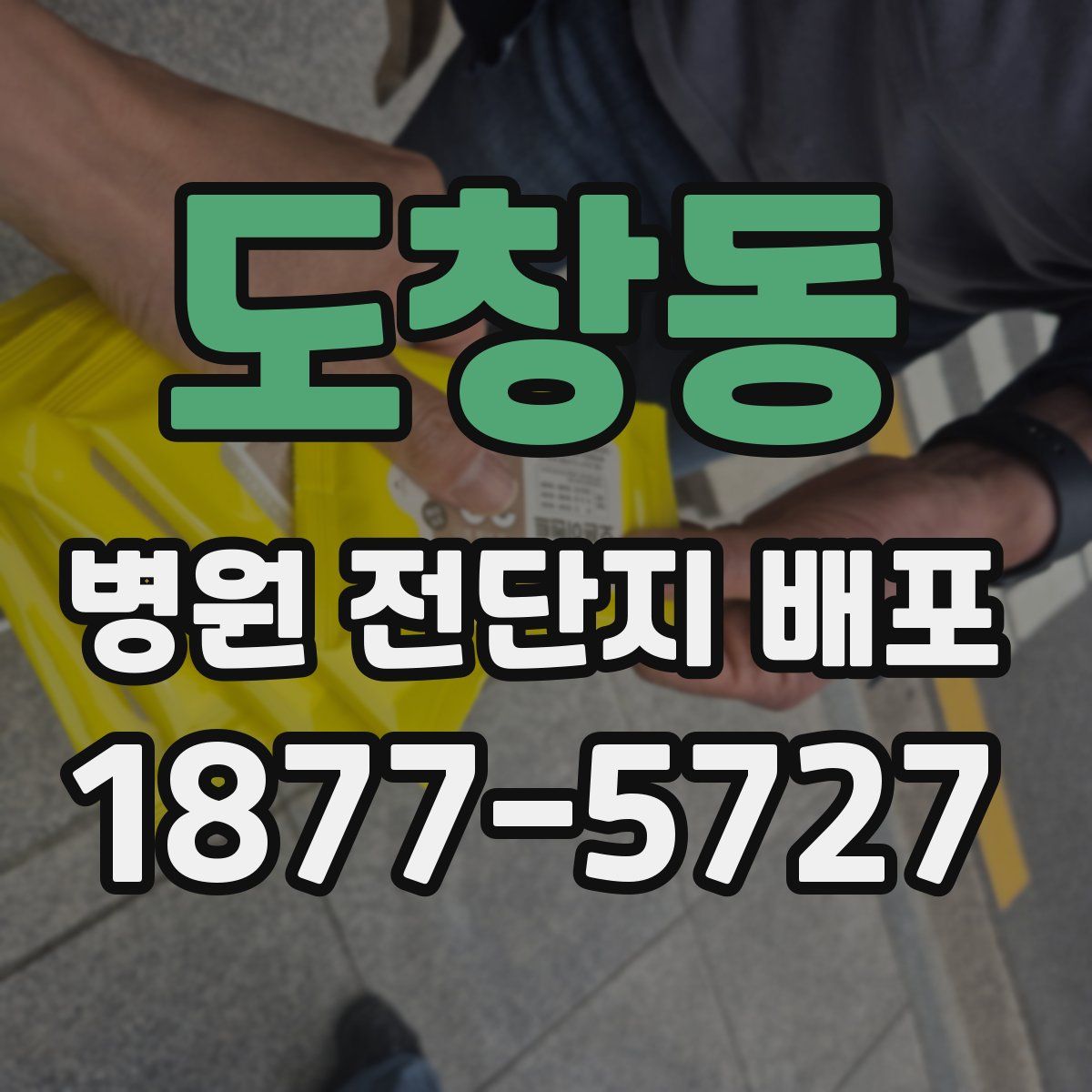 도창동 병원 전단지 배포