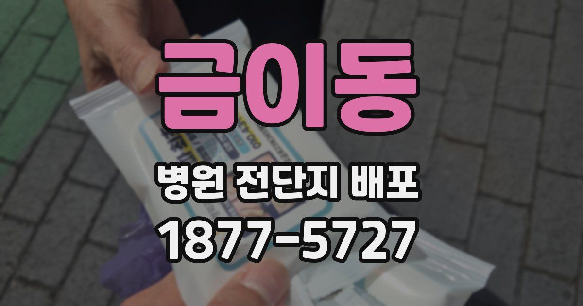 금이동 병원 전단지 배포