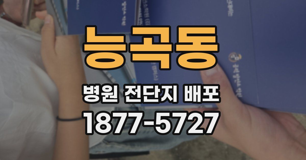 능곡동 병원 전단지 배포