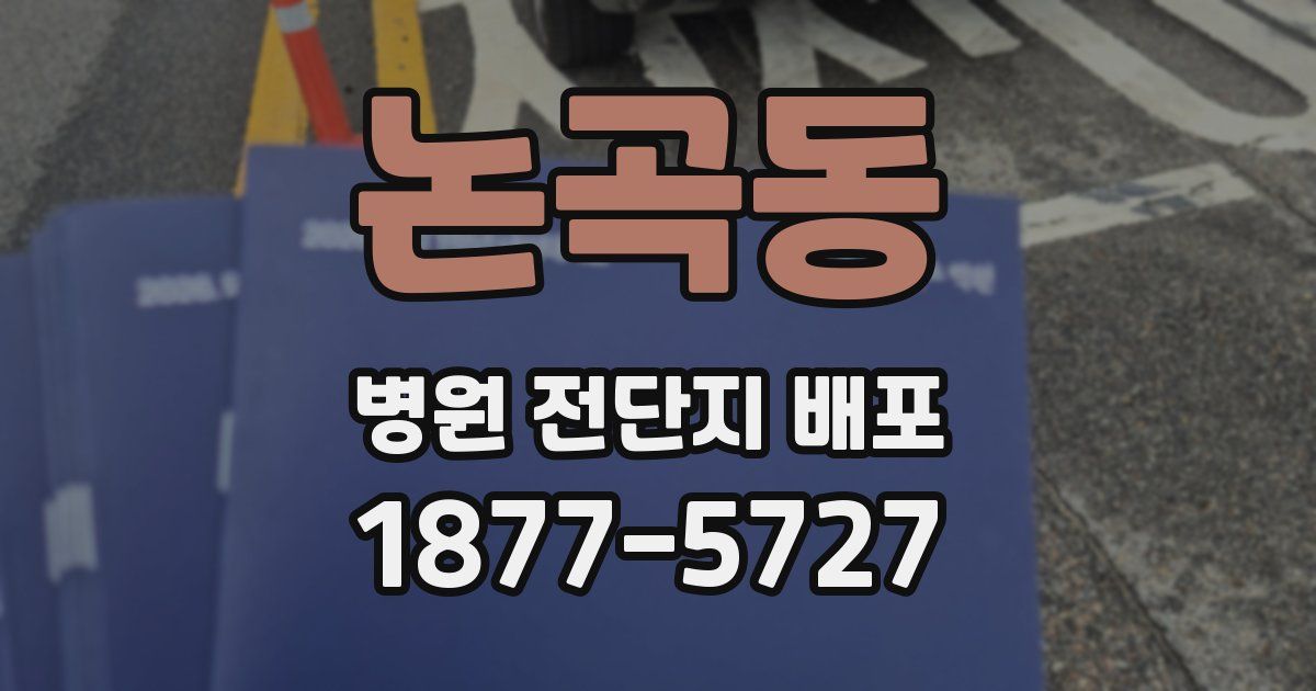 논곡동 병원 전단지 배포