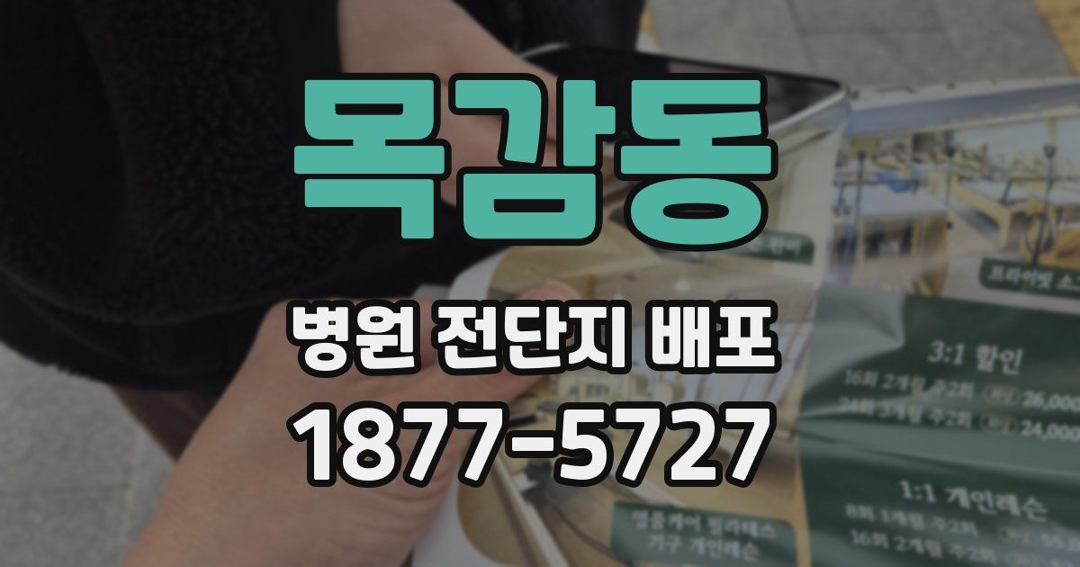 목감동 병원 전단지 배포