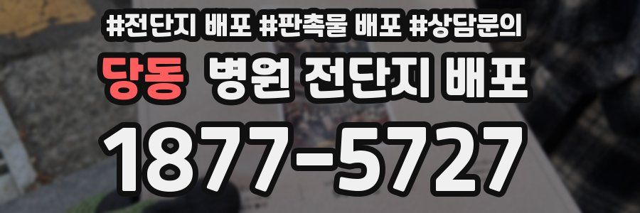 당동 병원 전단지 배포