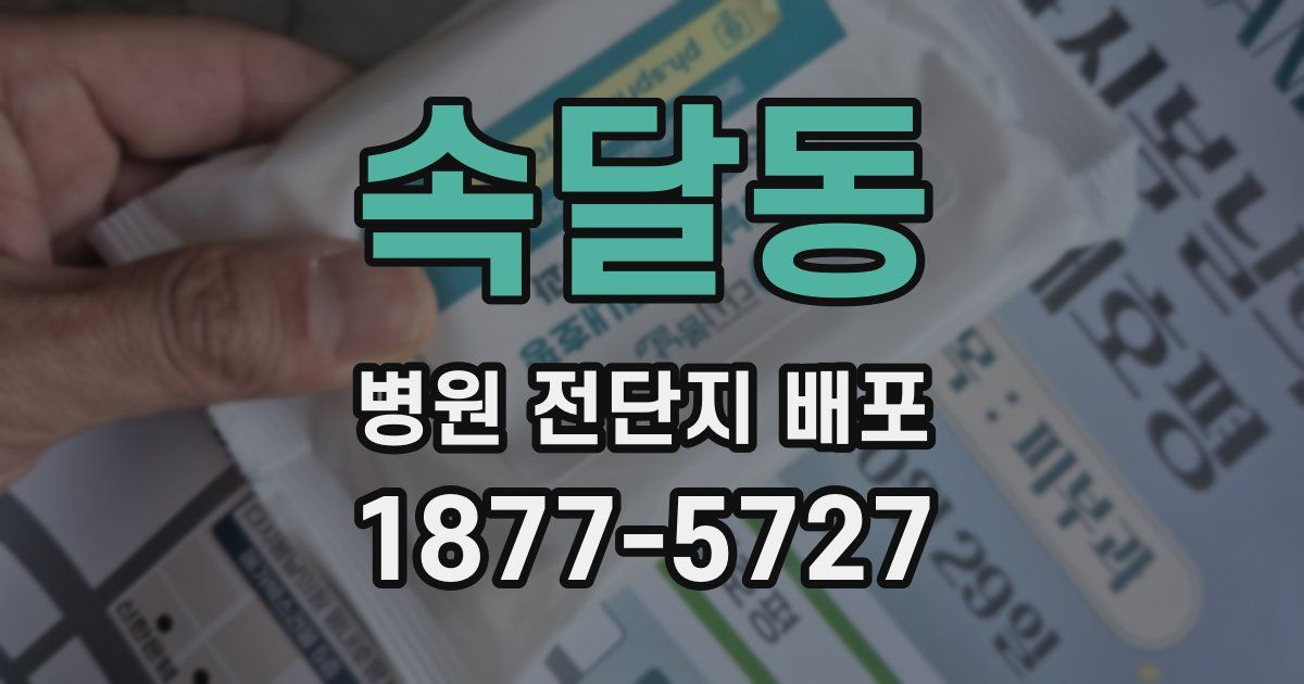 속달동 병원 전단지 배포