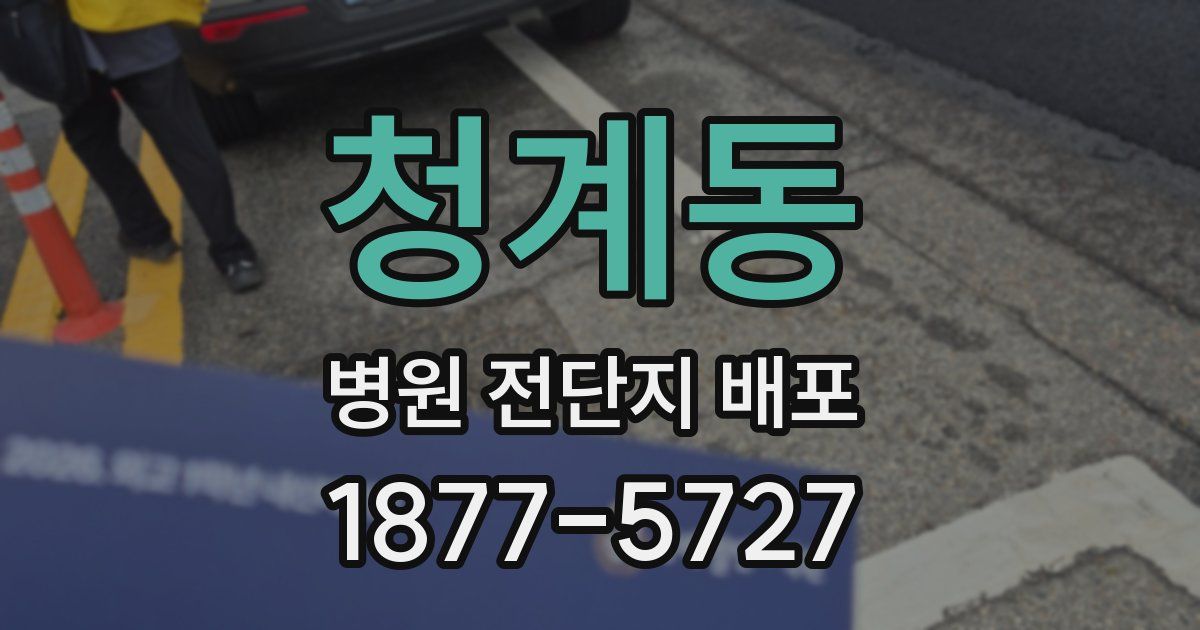 청계동 병원 전단지 배포