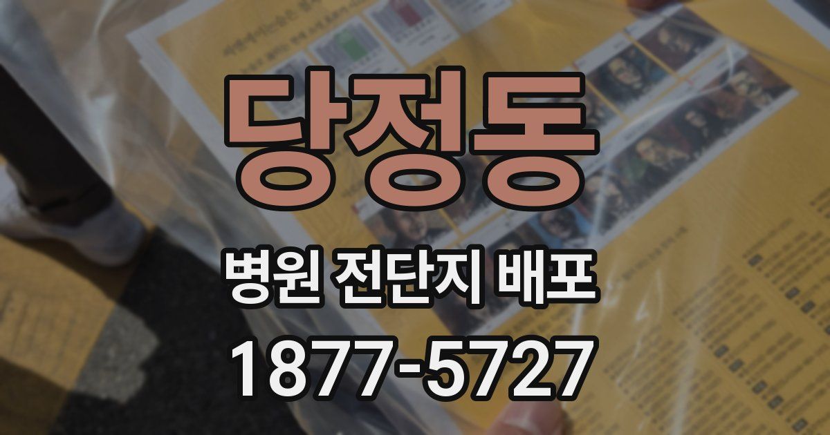 당정동 병원 전단지 배포