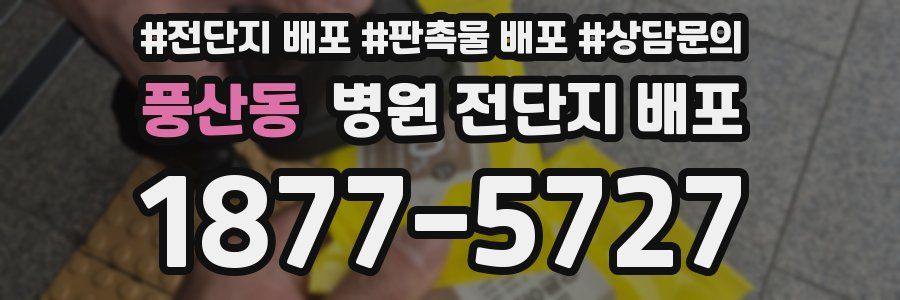 풍산동 병원 전단지 배포
