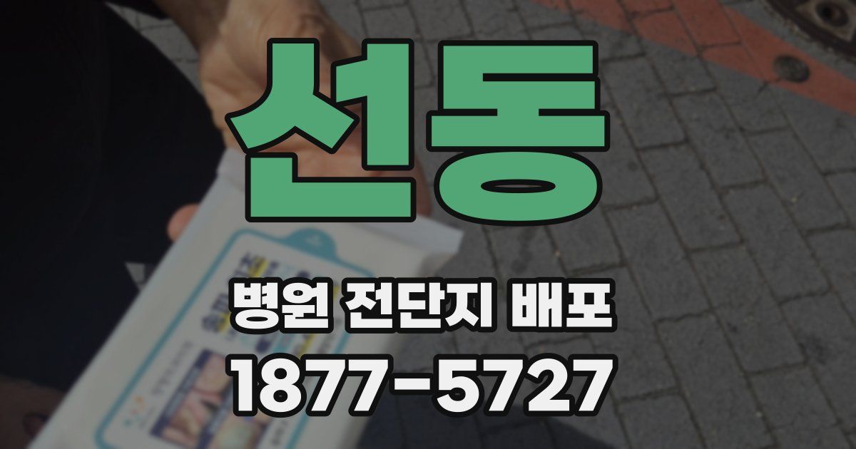 선동 병원 전단지 배포