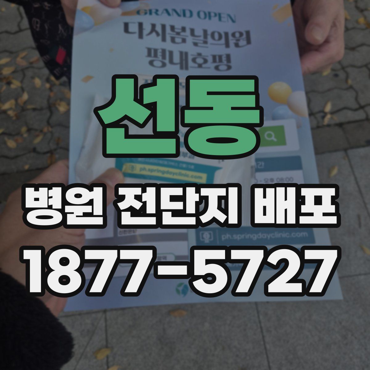 선동 병원 전단지 배포