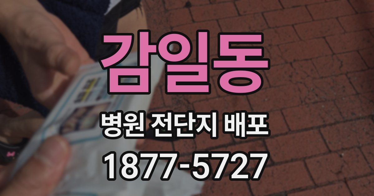 감일동 병원 전단지 배포