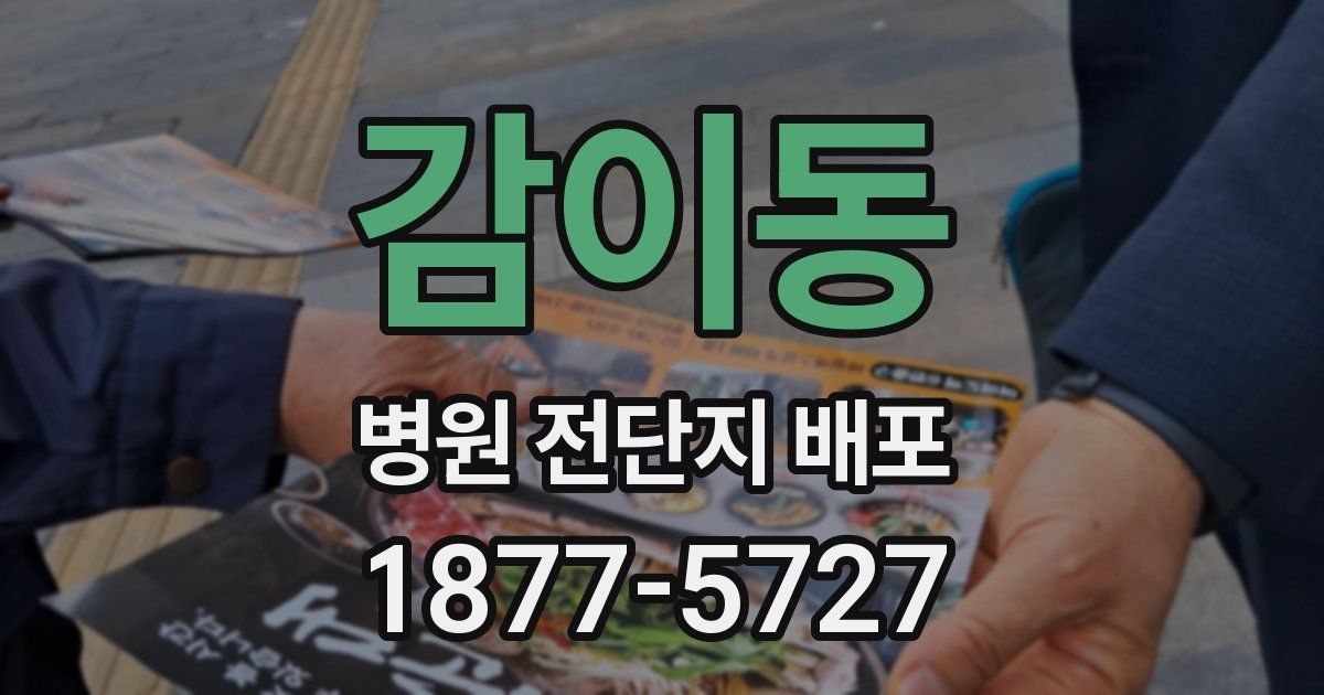 감이동 병원 전단지 배포